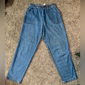 Vintage high waisted stretchy tapered denim pants
